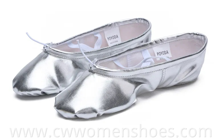 Ballet Dance Shoes Split-Sole Slipper Flats Ballet Dance PU Leather Shoes